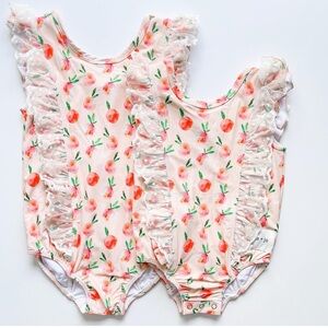 Jane + Jo Peaches Ruffle Swimsuit